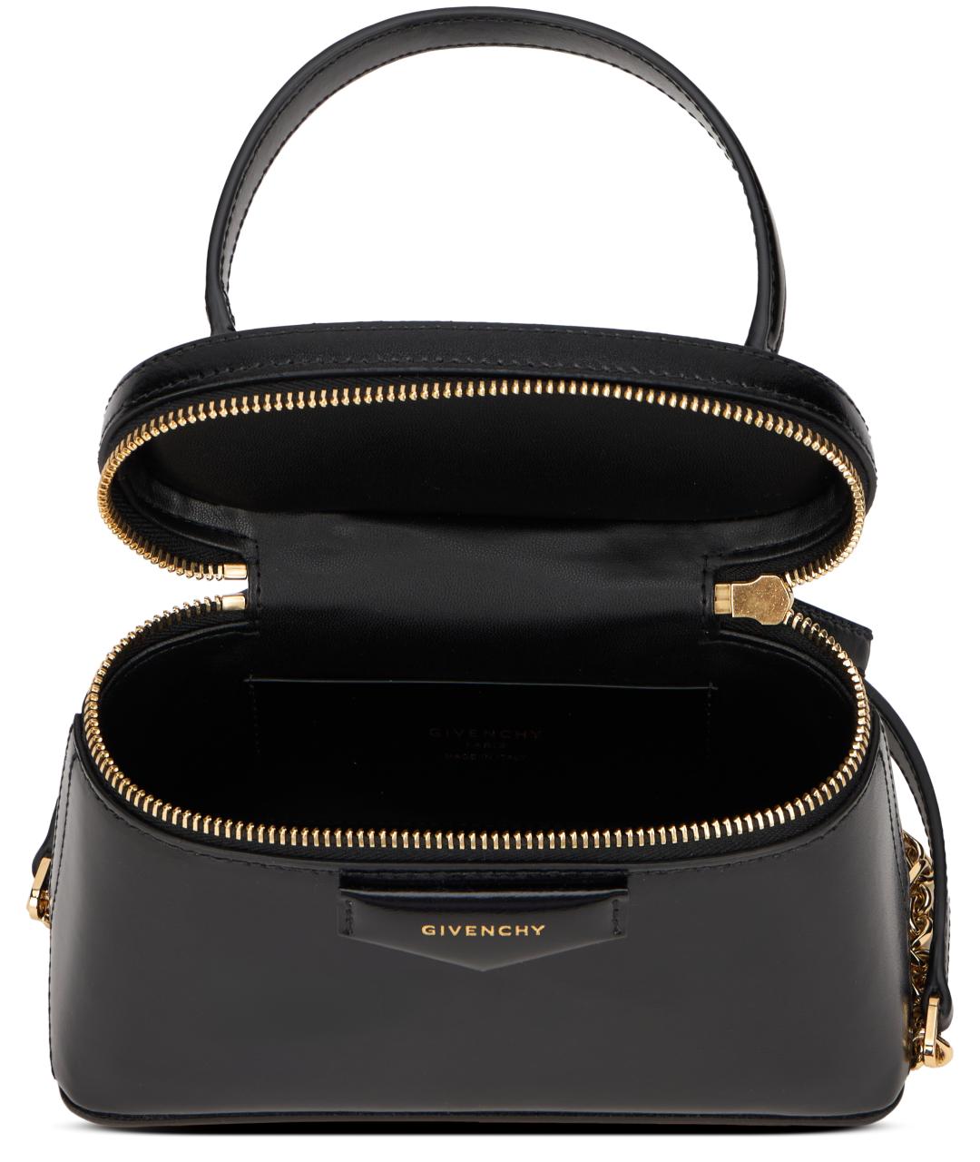 GIVENCHY Черная кожаная сумка с короткими ручками, фото 4