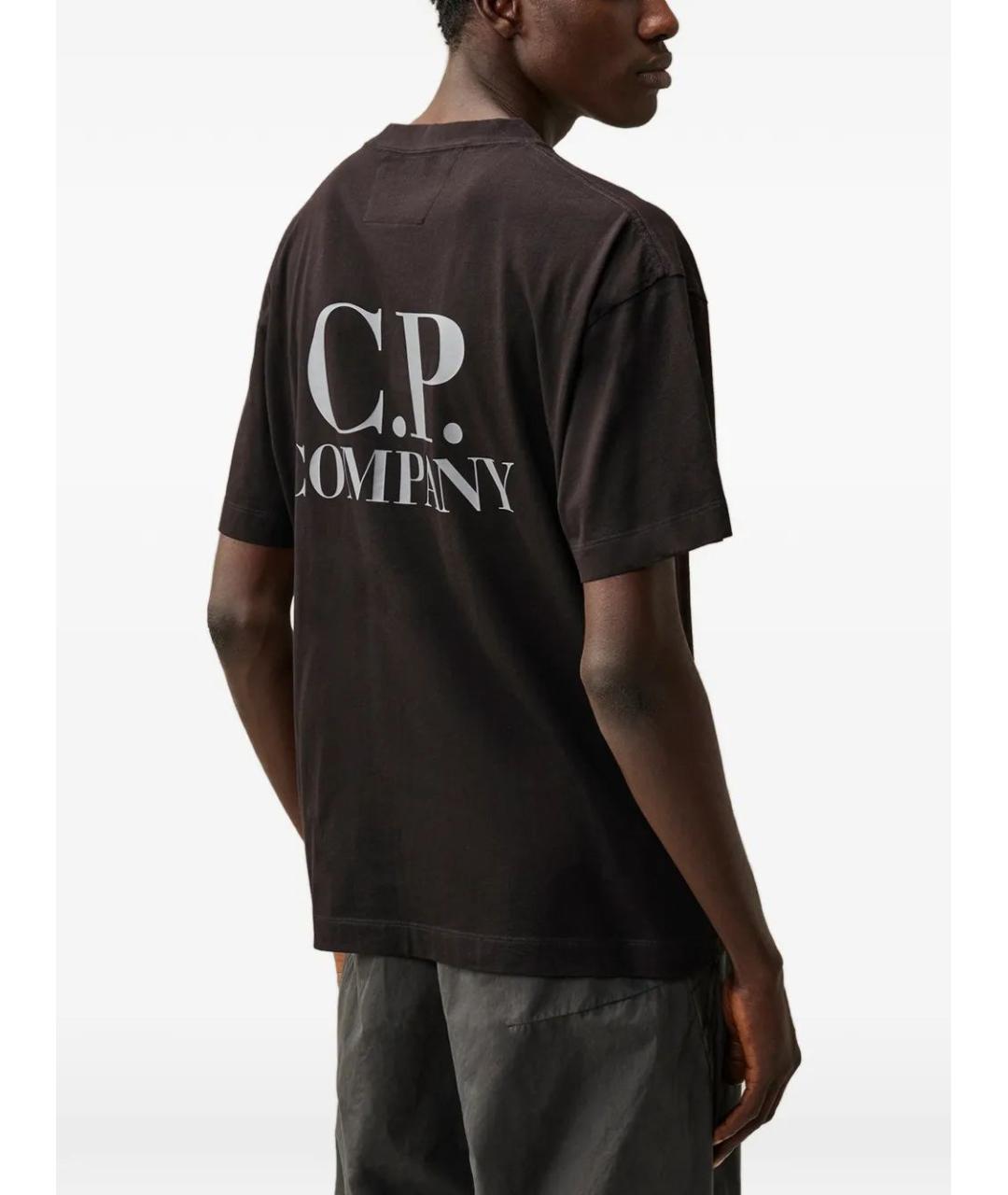 CP COMPANY Черная хлопковая футболка, фото 3
