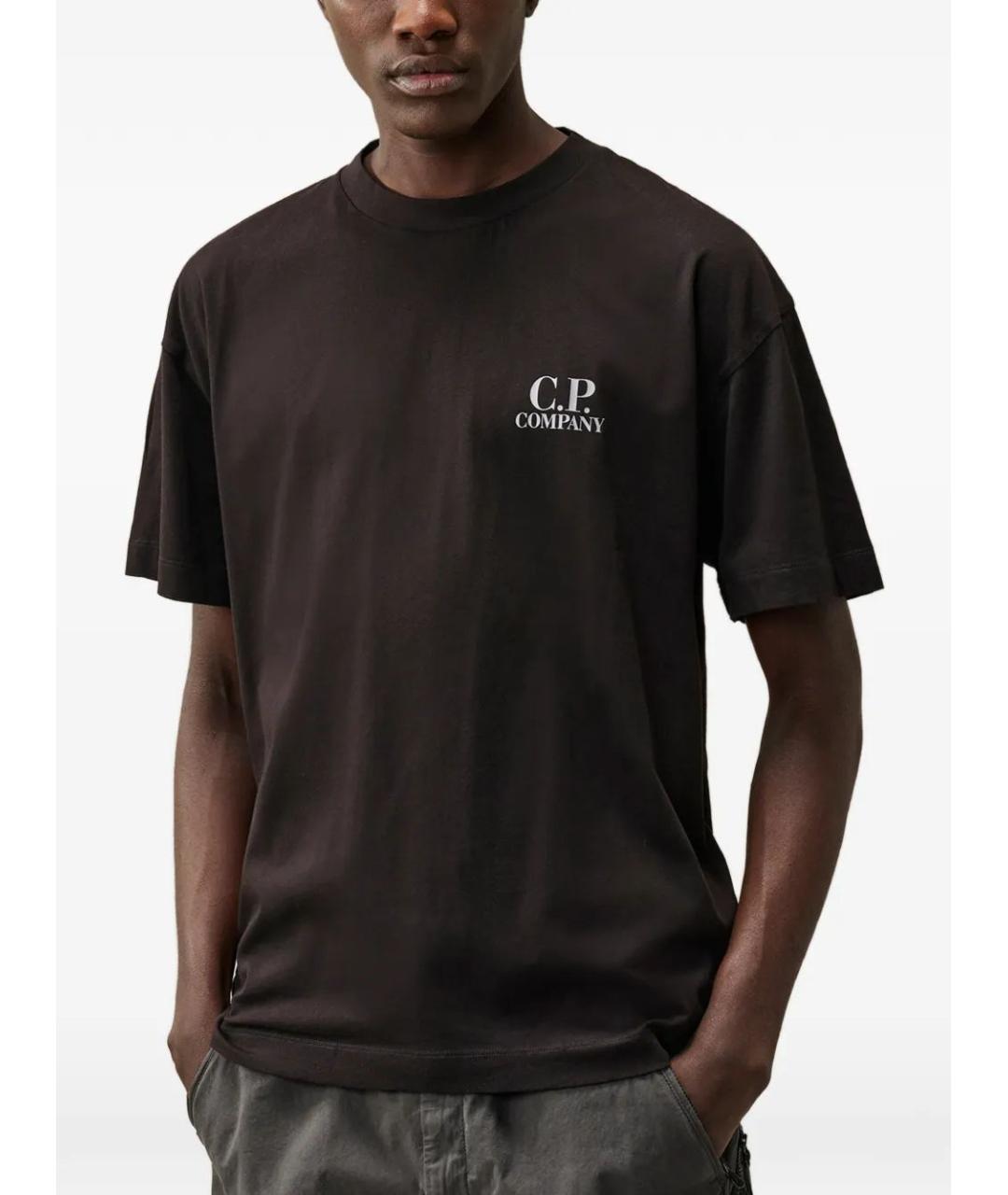 CP COMPANY Черная хлопковая футболка, фото 2