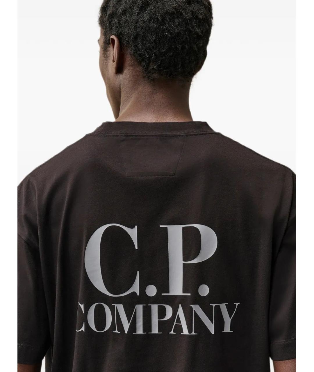 CP COMPANY Черная хлопковая футболка, фото 4