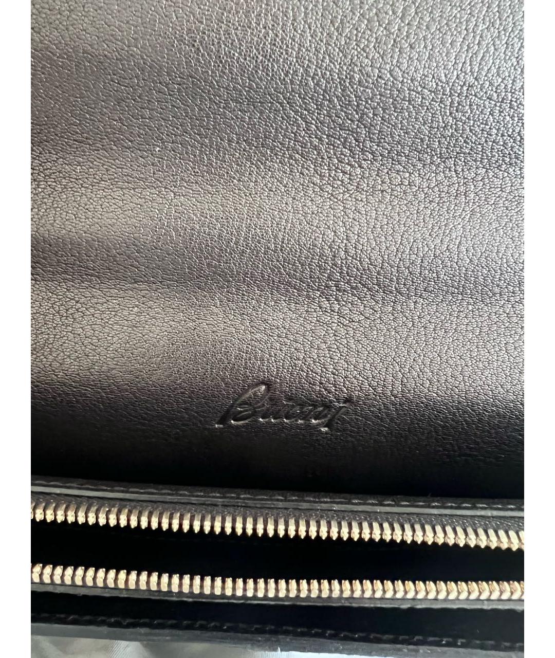 BRIONI Черный кожаный портфель, фото 3