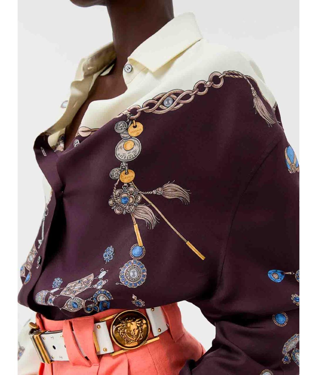 VERSACE Мульти шелковая рубашка, фото 5