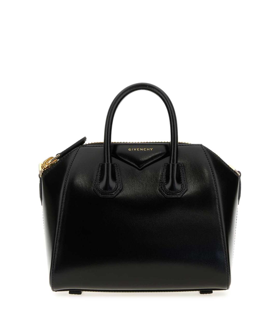 GIVENCHY Черная кожаная сумка с короткими ручками, фото 1