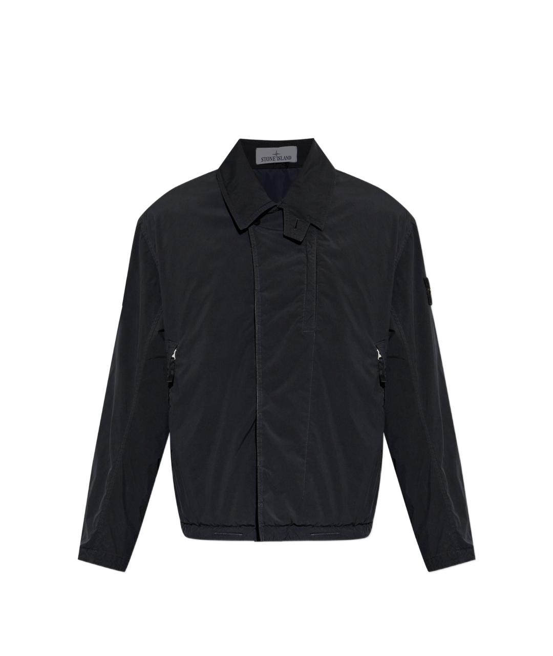 STONE ISLAND Темно-синяя полиэстеровая куртка, фото 1