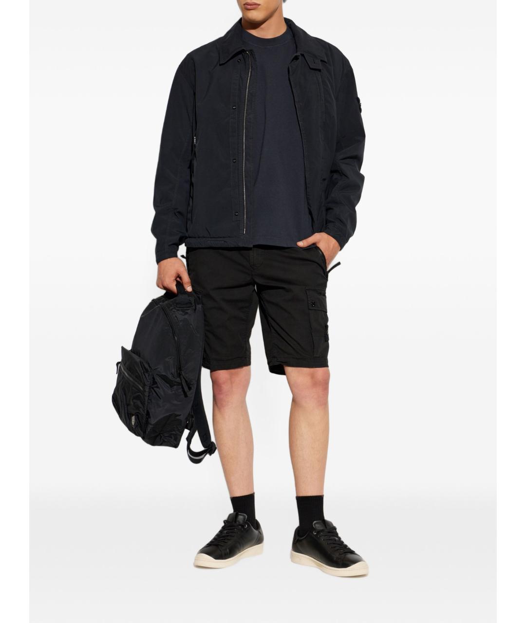 STONE ISLAND Темно-синяя полиэстеровая куртка, фото 3