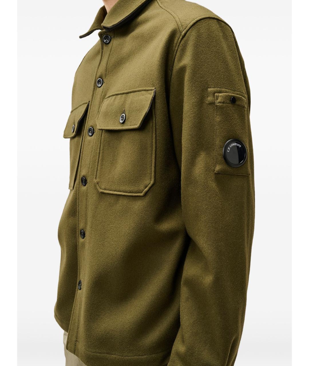 CP COMPANY Зеленая шерстяная куртка, фото 5