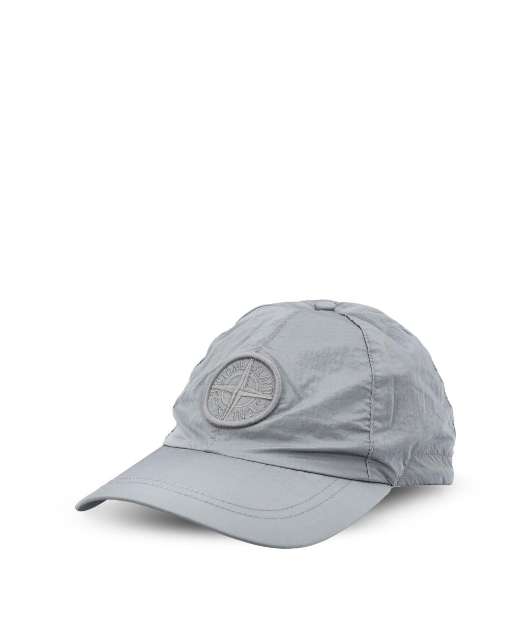 STONE ISLAND Серая синтетическая кепка/бейсболка, фото 3