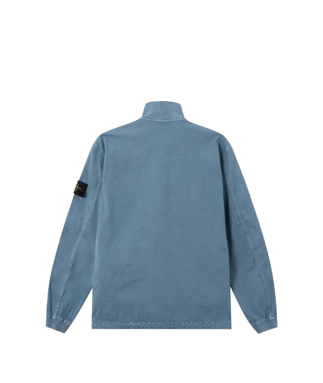 STONE ISLAND Синяя хлопковая кэжуал рубашка, фото 2