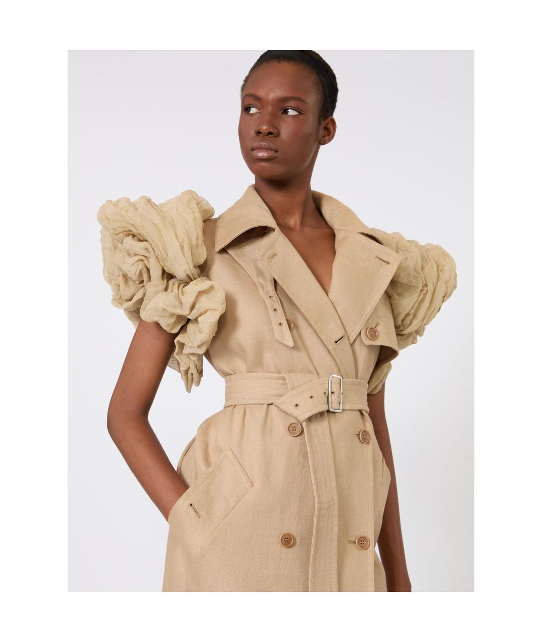 MAX MARA Бежевый тренч/плащ, фото 3