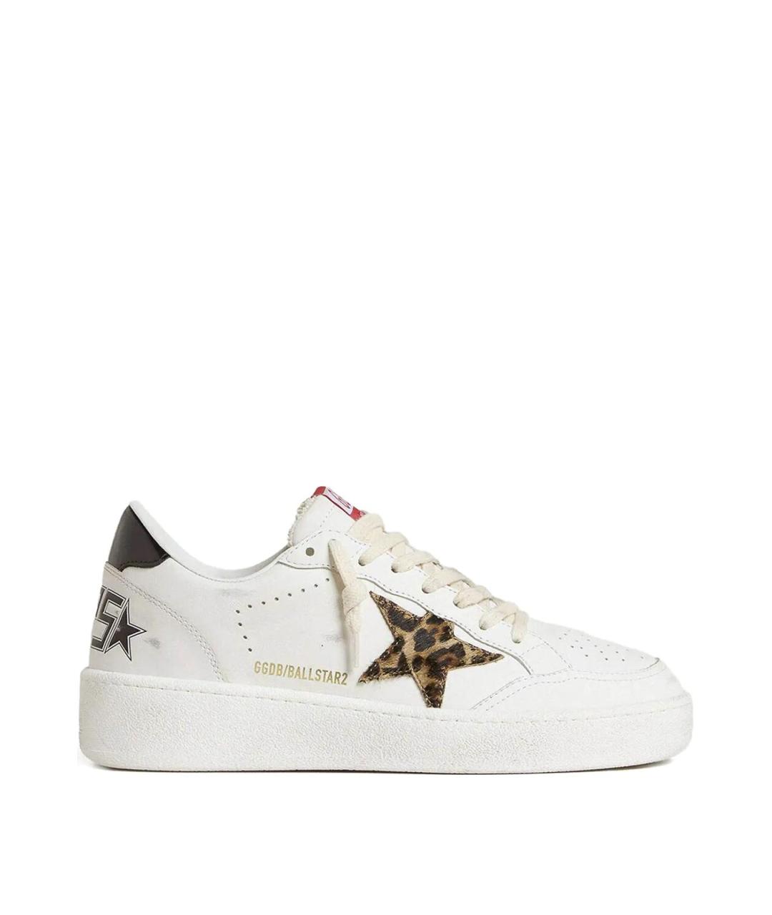 GOLDEN GOOSE Белые кожаные кроссовки, фото 1