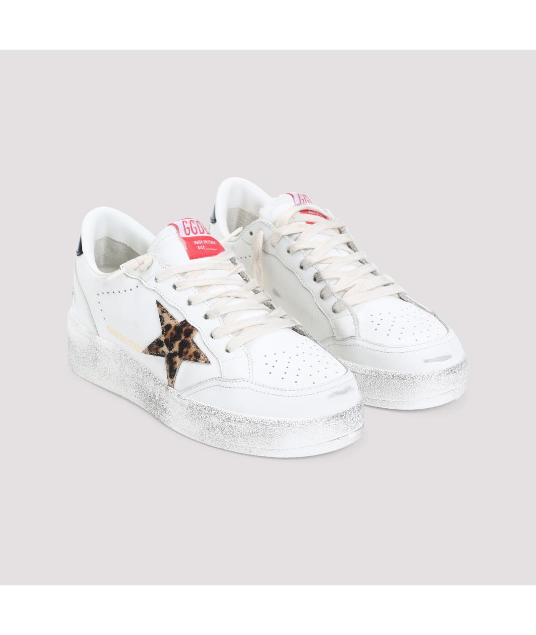 GOLDEN GOOSE Белые кожаные кроссовки, фото 4