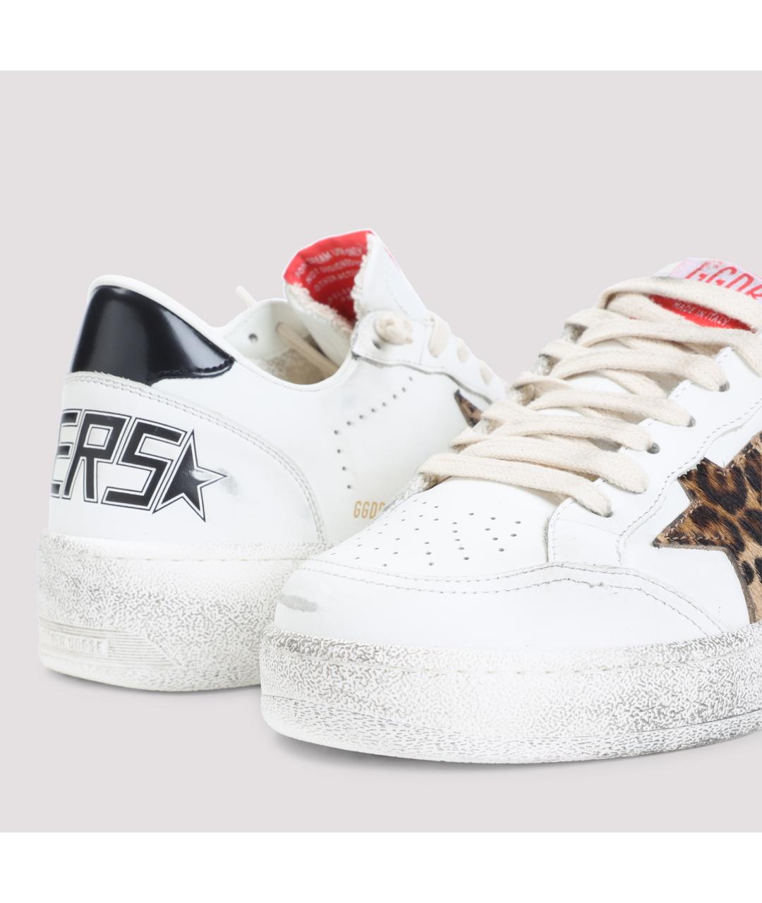 GOLDEN GOOSE Белые кожаные кроссовки, фото 5