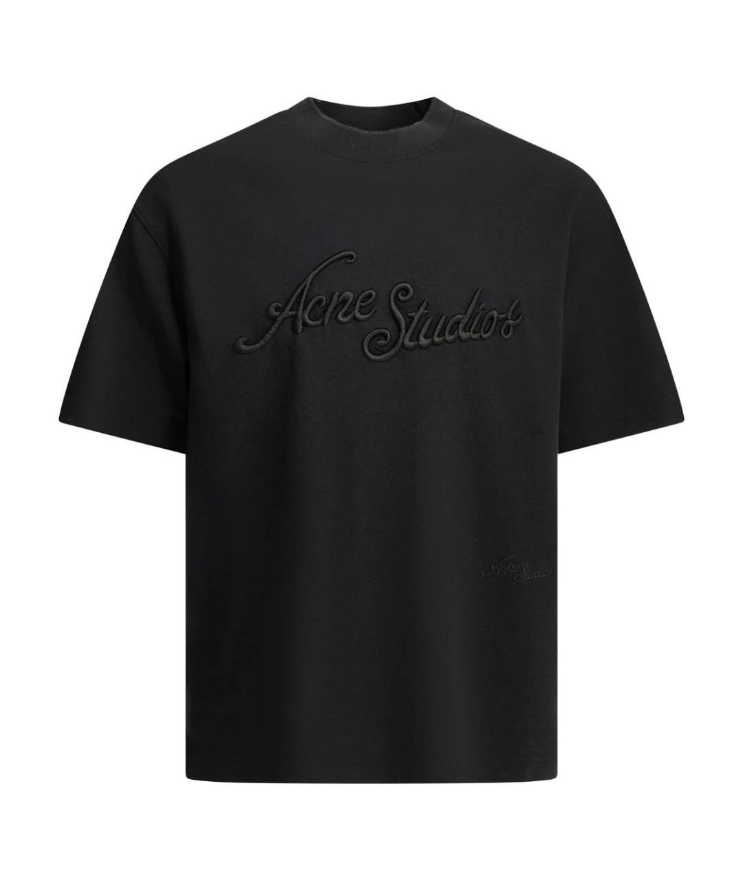 ACNE STUDIOS Черная хлопковая футболка, фото 1