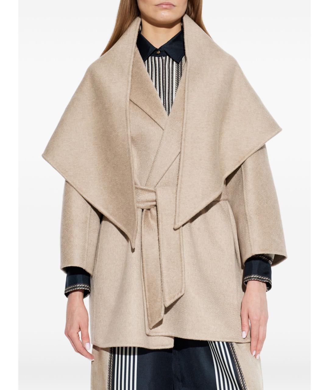 MAX MARA Бежевое кашемировое пальто, фото 4