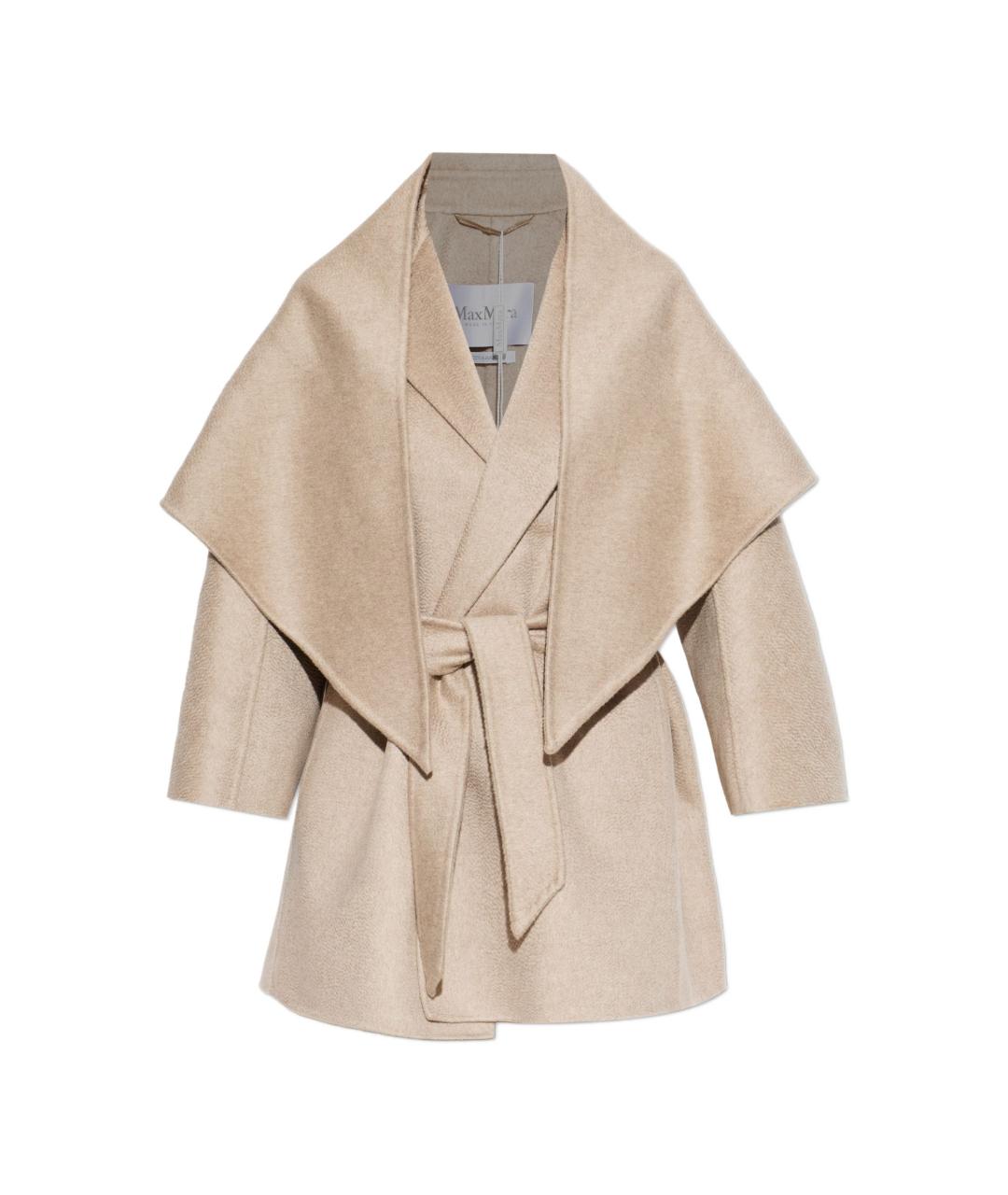 MAX MARA Бежевое кашемировое пальто, фото 1