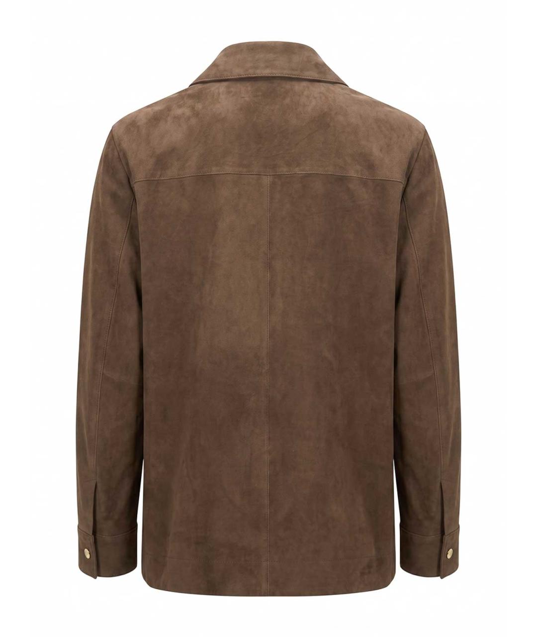 MAX MARA Коричневая кожаная куртка, фото 2