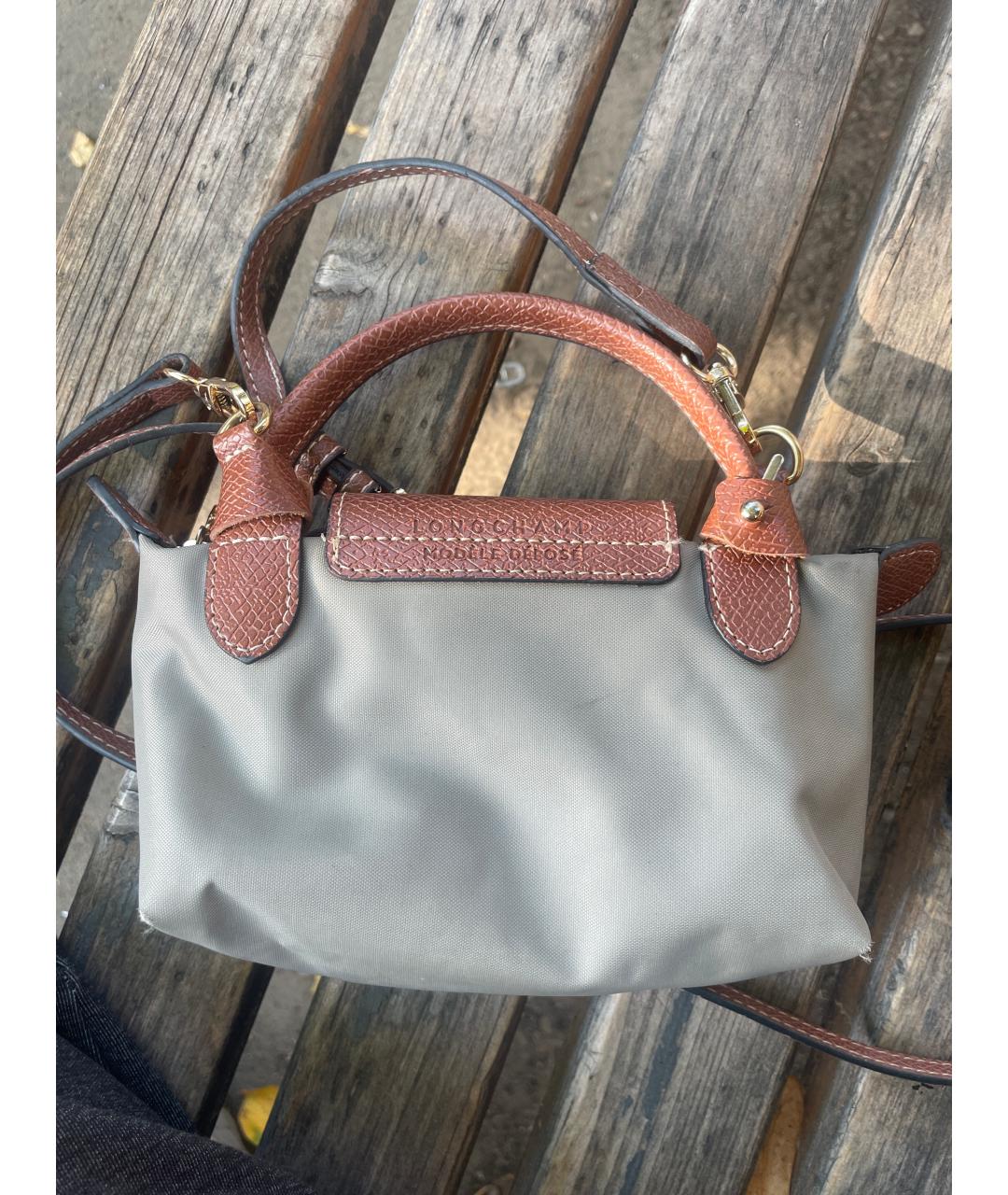 LONGCHAMP Бежевая нейлоновая сумка через плечо, фото 3