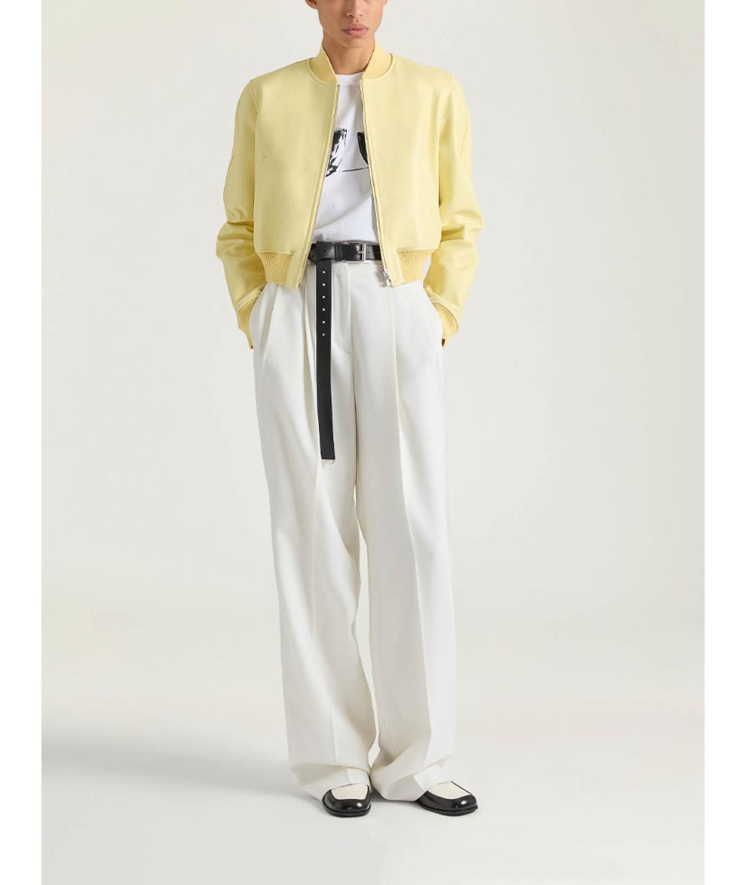 GIVENCHY Белые шерстяные прямые брюки, фото 4