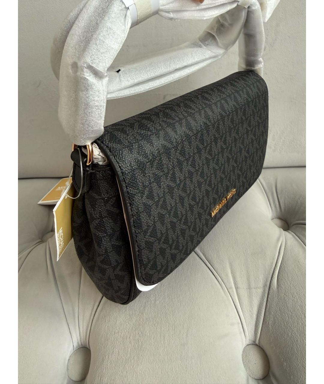 MICHAEL KORS Черная сумка через плечо из канвы, фото 2