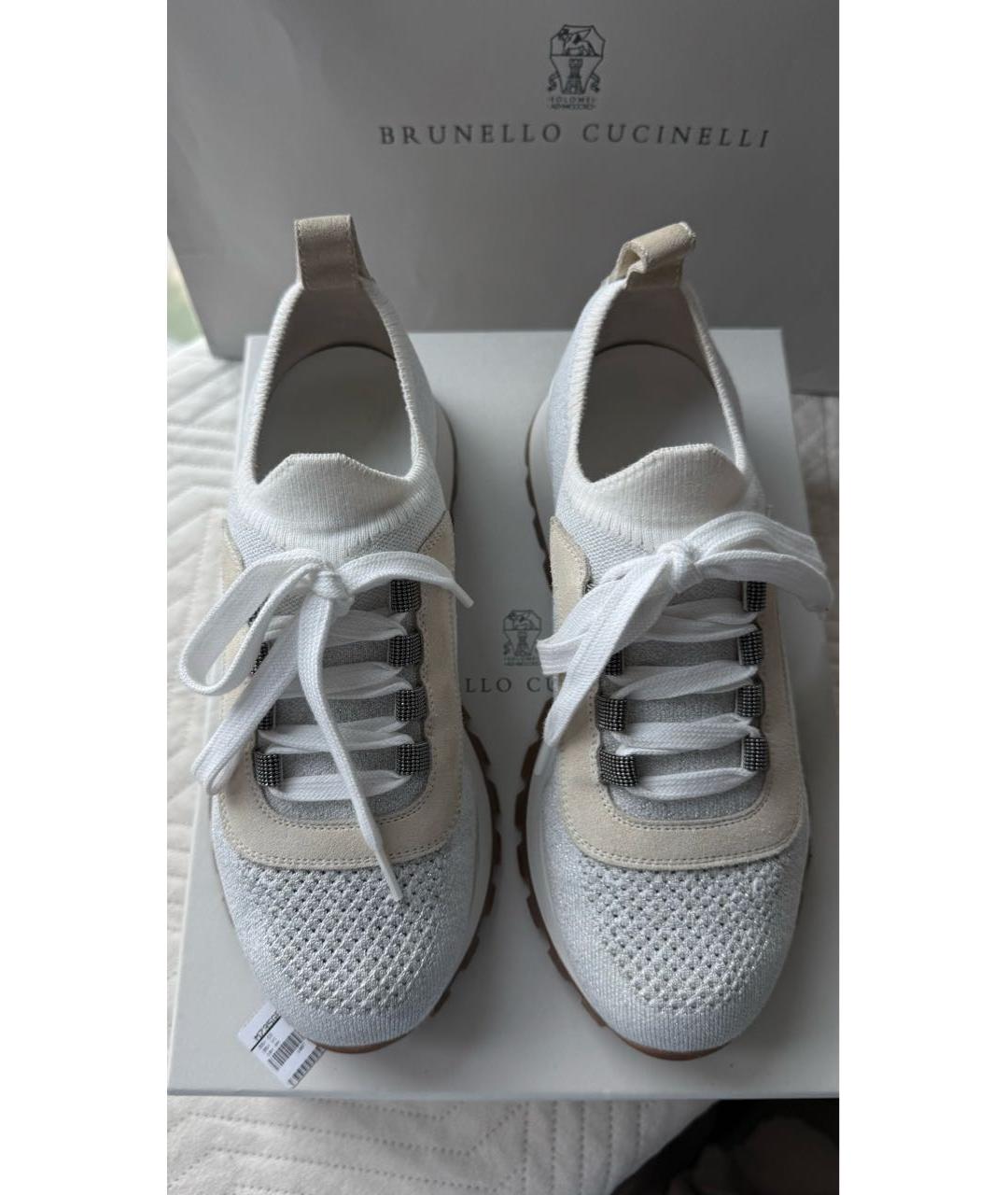 BRUNELLO CUCINELLI Серые текстильные кроссовки, фото 2