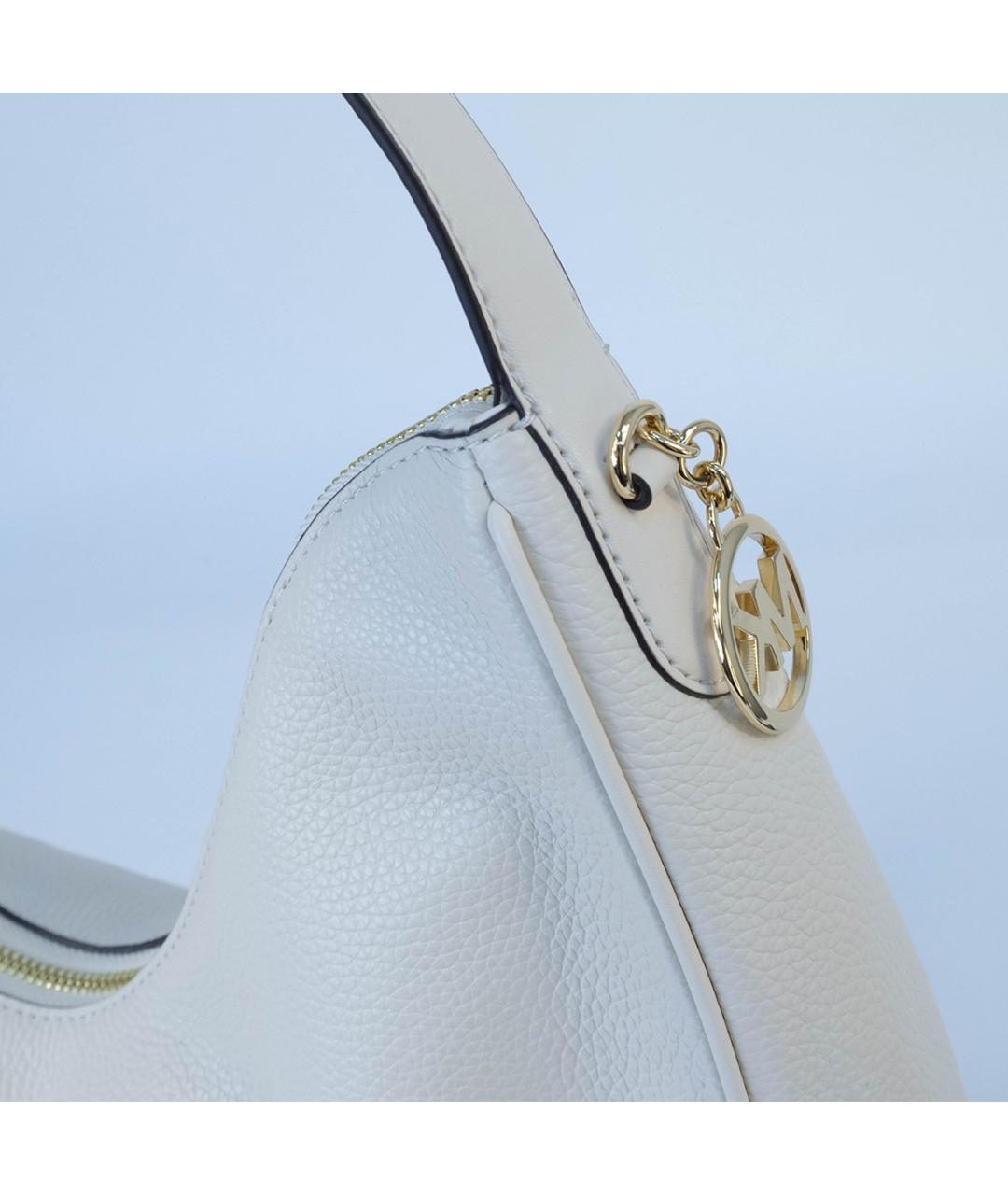 MICHAEL KORS Белая кожаная сумка тоут, фото 6
