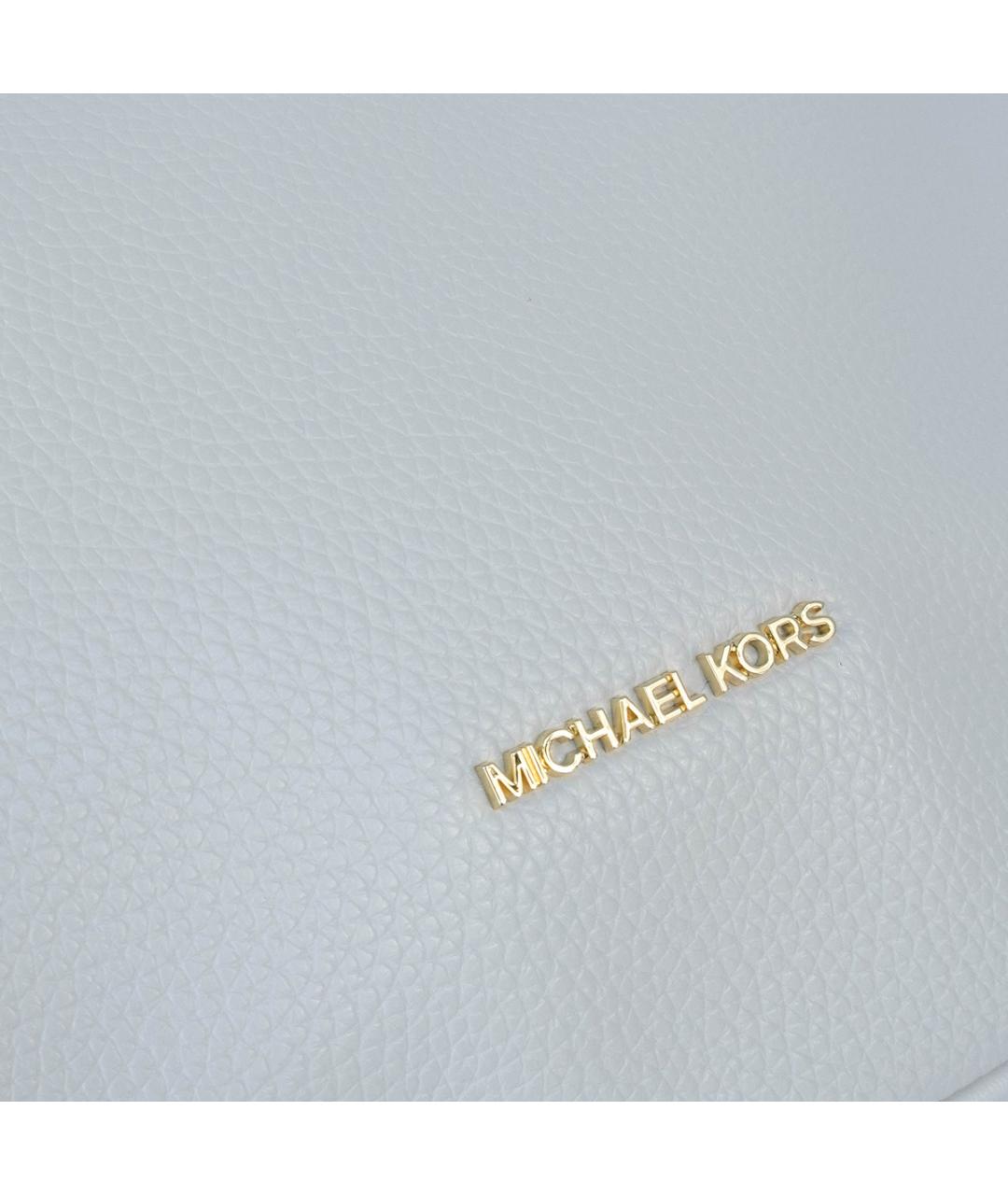 MICHAEL KORS Белая кожаная сумка тоут, фото 5