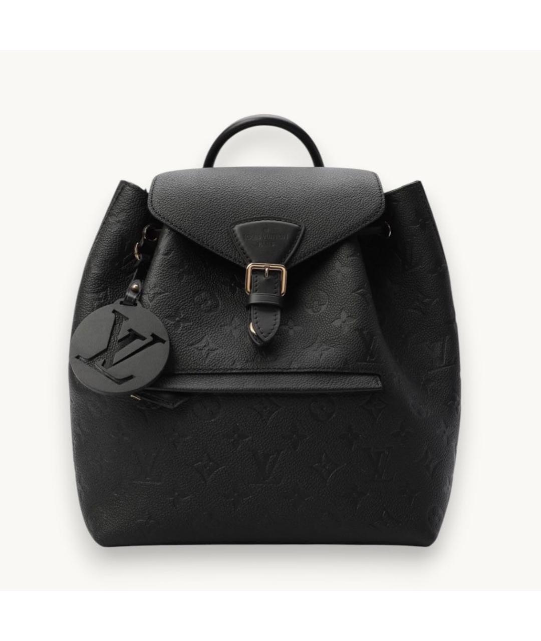 LOUIS VUITTON Черный кожаный рюкзак, фото 2