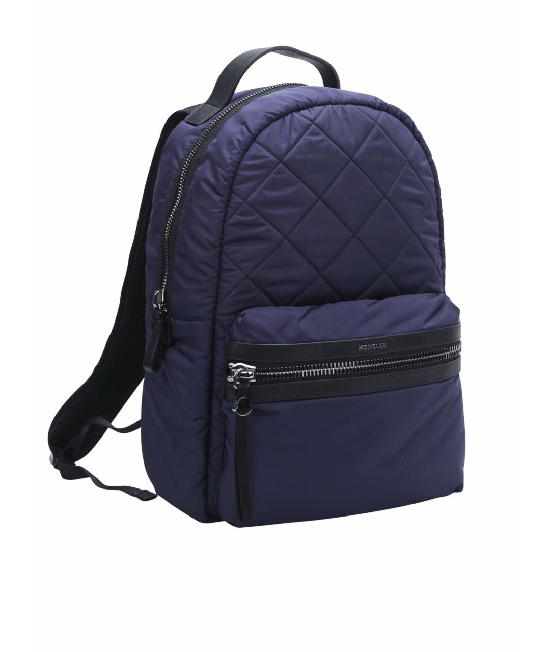MONCLER Темно-синий нейлоновый рюкзак, фото 1