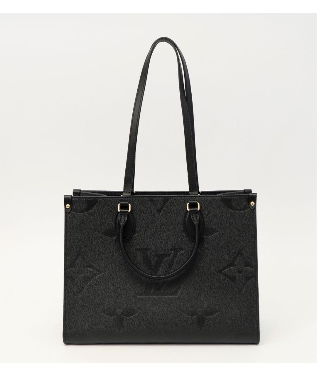 LOUIS VUITTON Черная кожаная сумка с короткими ручками, фото 3