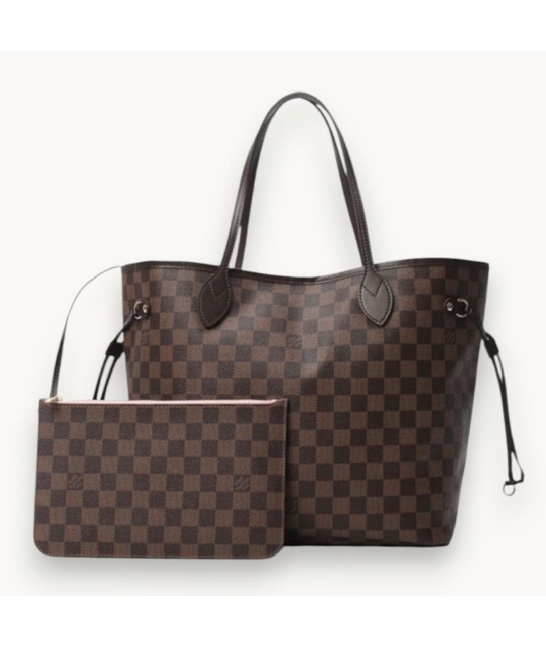 LOUIS VUITTON Коричневая сумка тоут из канвы, фото 4