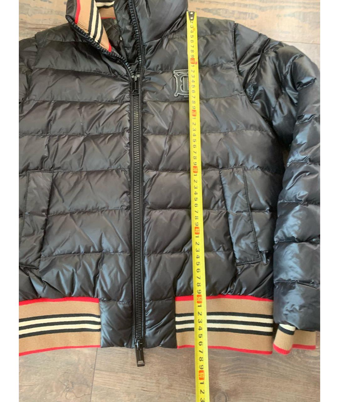 BURBERRY Черная полиэстеровая куртка, фото 7