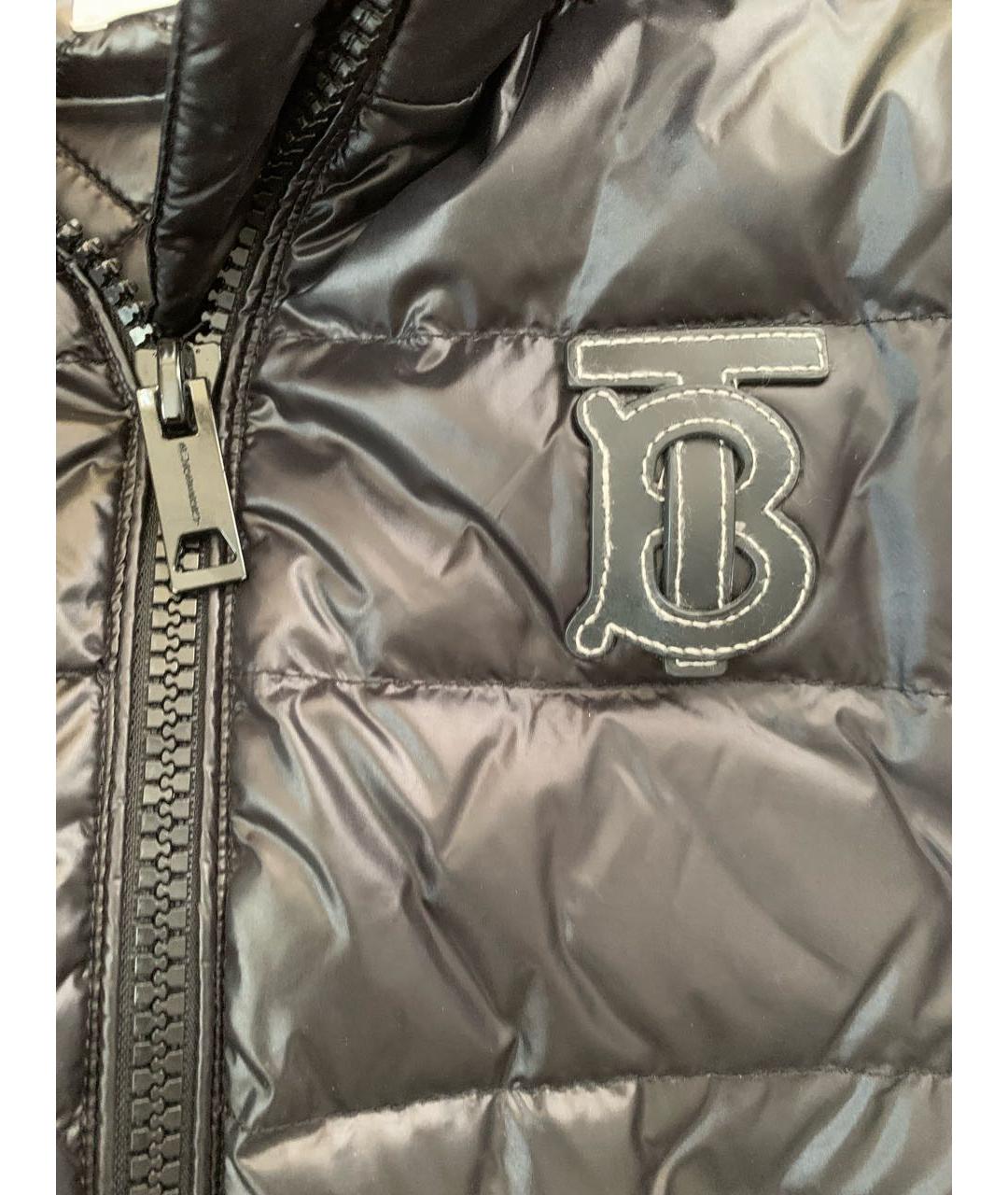BURBERRY Черная полиэстеровая куртка, фото 4
