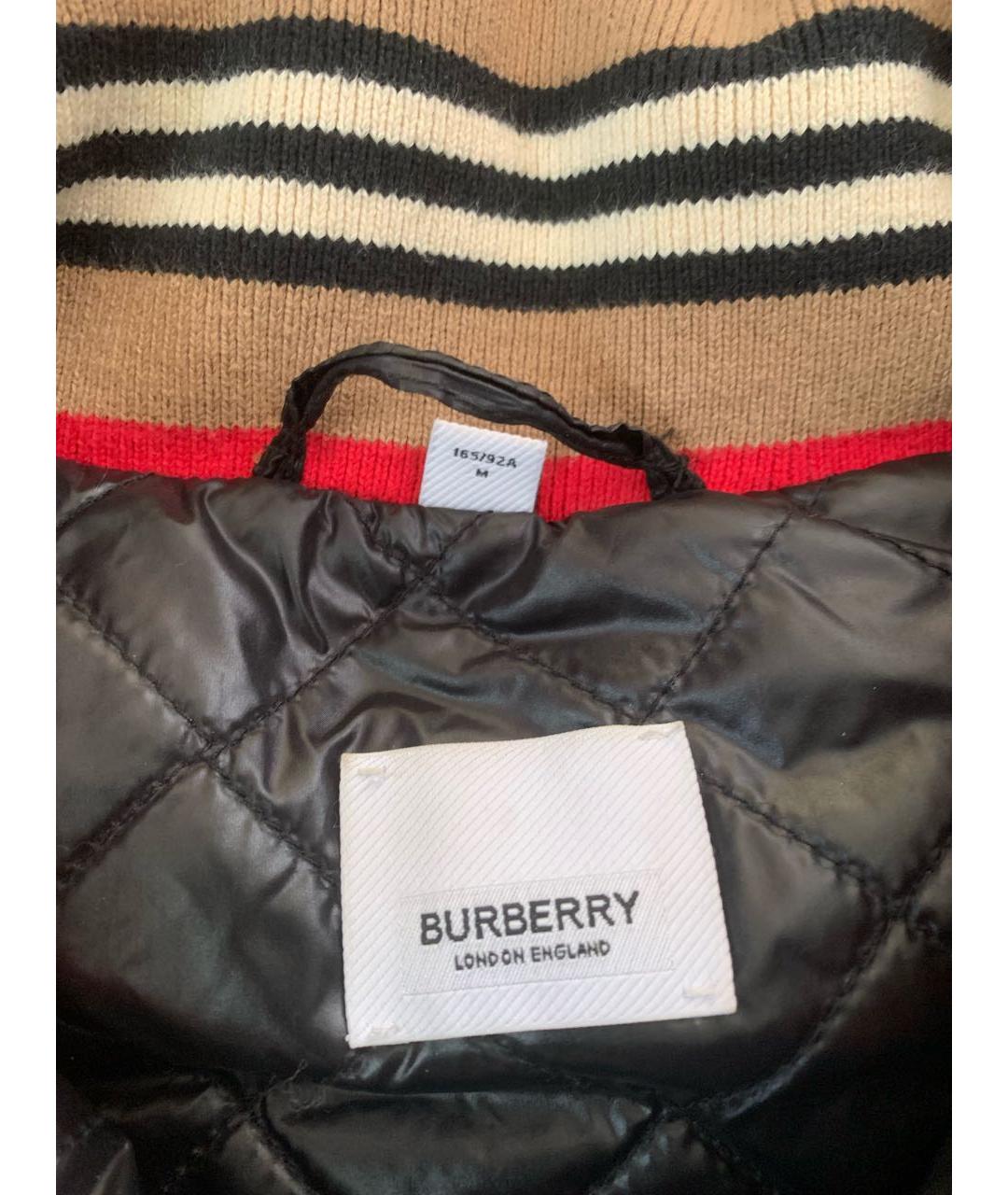 BURBERRY Черная полиэстеровая куртка, фото 3
