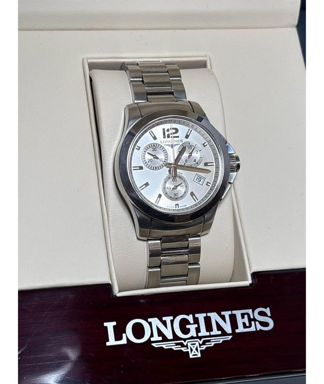 LONGINES Серые стеклянные часы, фото 2