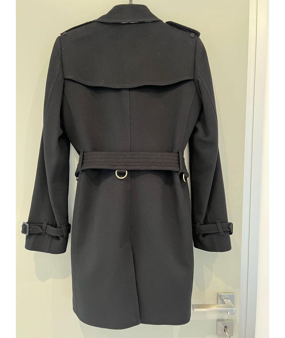 BURBERRY Черное шерстяное пальто, фото 4
