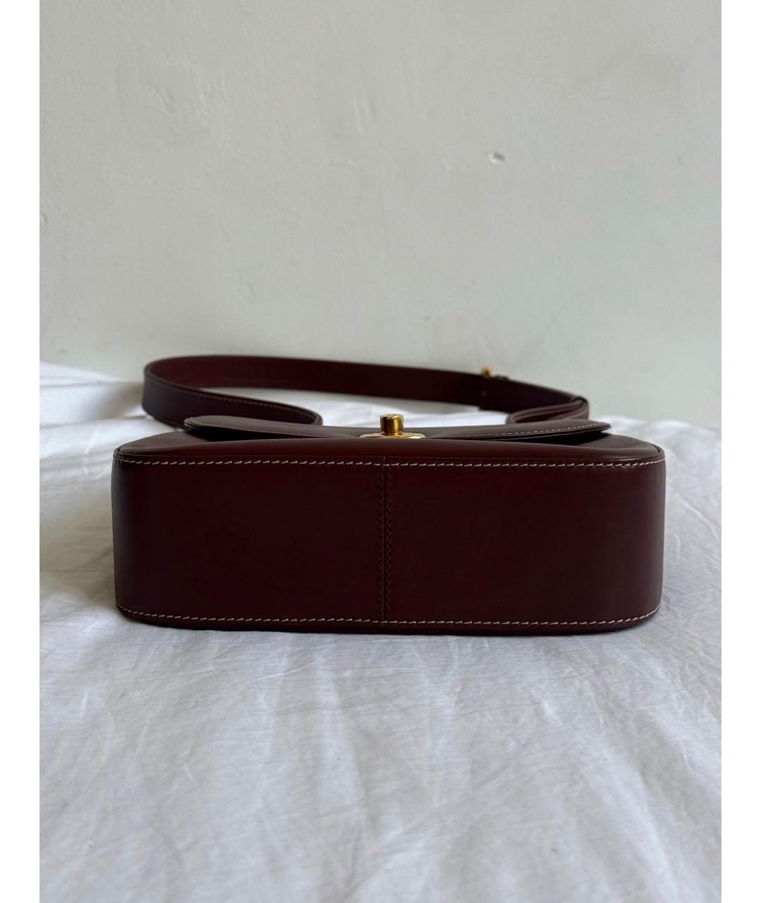 CARTIER Бордовая кожаная сумка через плечо, фото 4