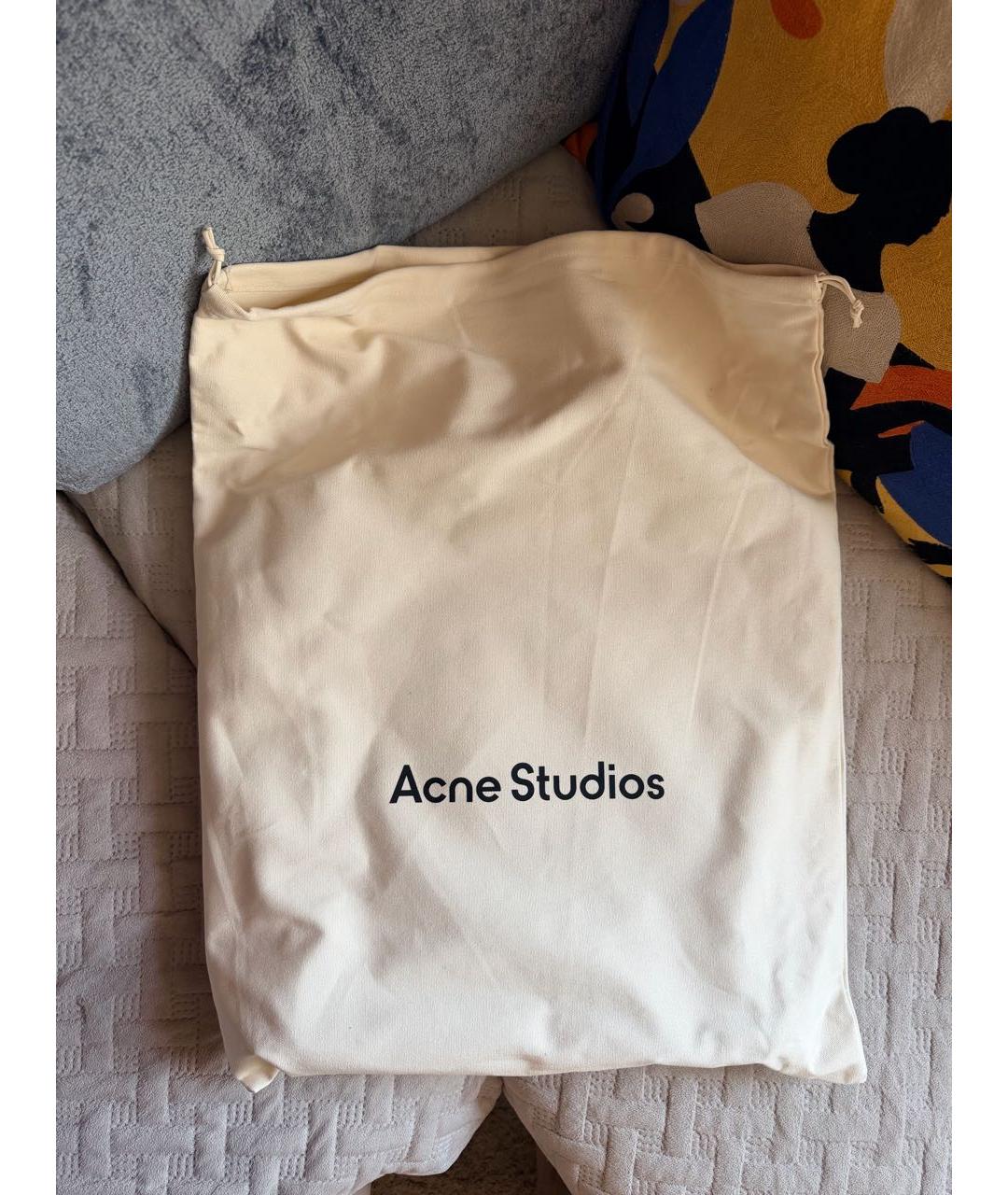 ACNE STUDIOS Черная твиловая сумка тоут, фото 6
