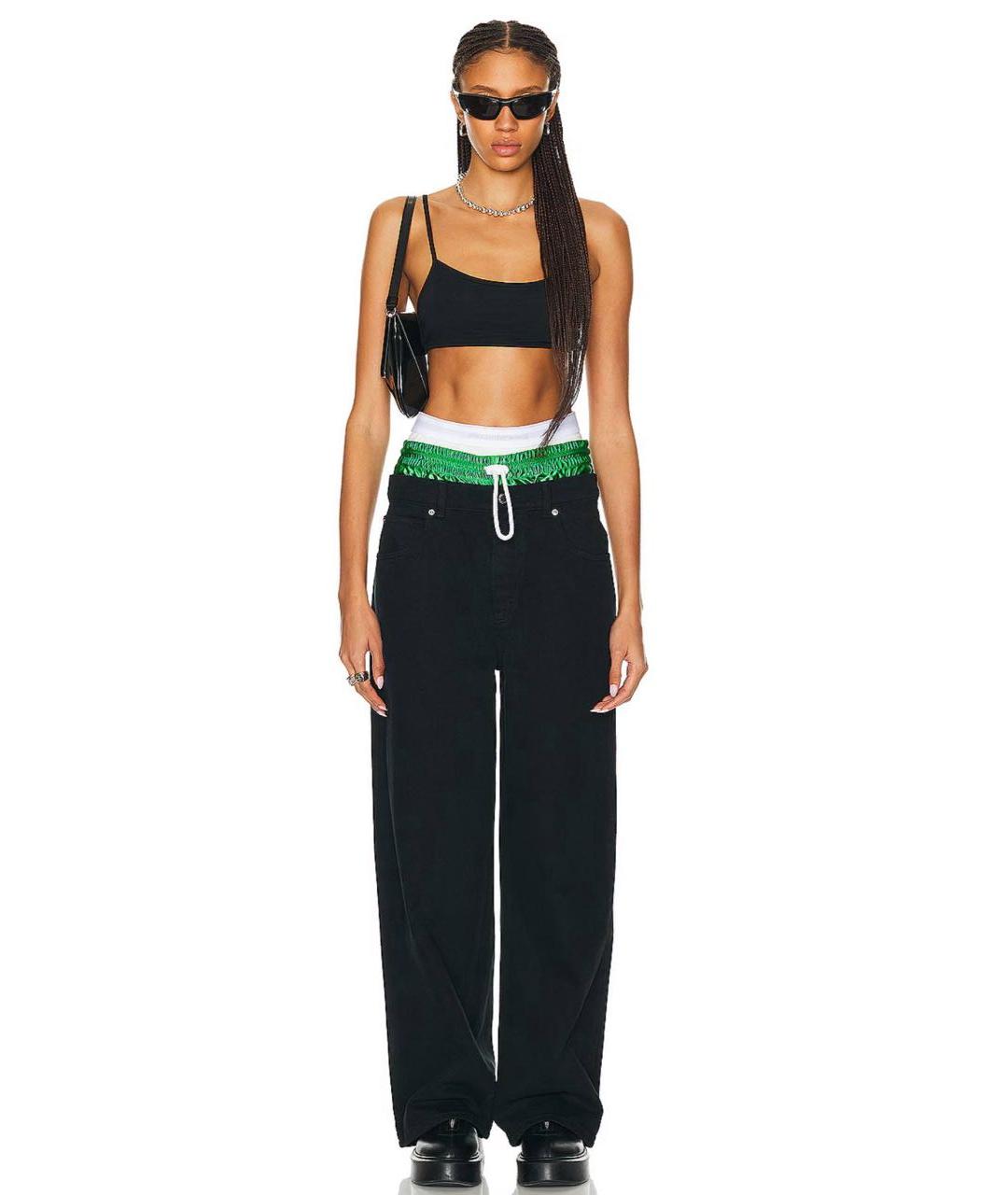 ALEXANDER WANG Черные хлопковые прямые джинсы, фото 7