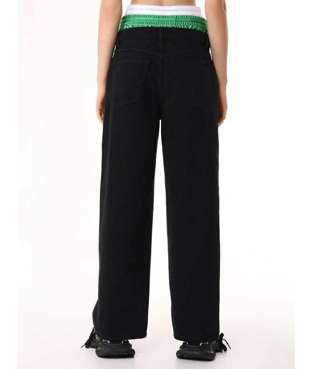ALEXANDER WANG Черные хлопковые прямые джинсы, фото 2