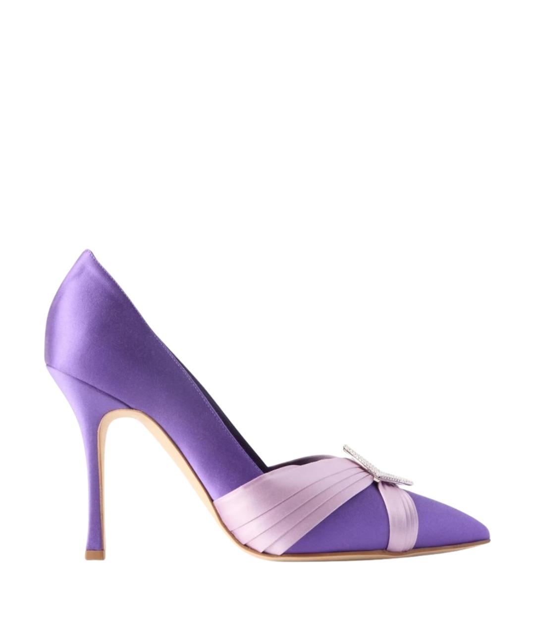 MANOLO BLAHNIK Фиолетовые текстильные туфли, фото 1