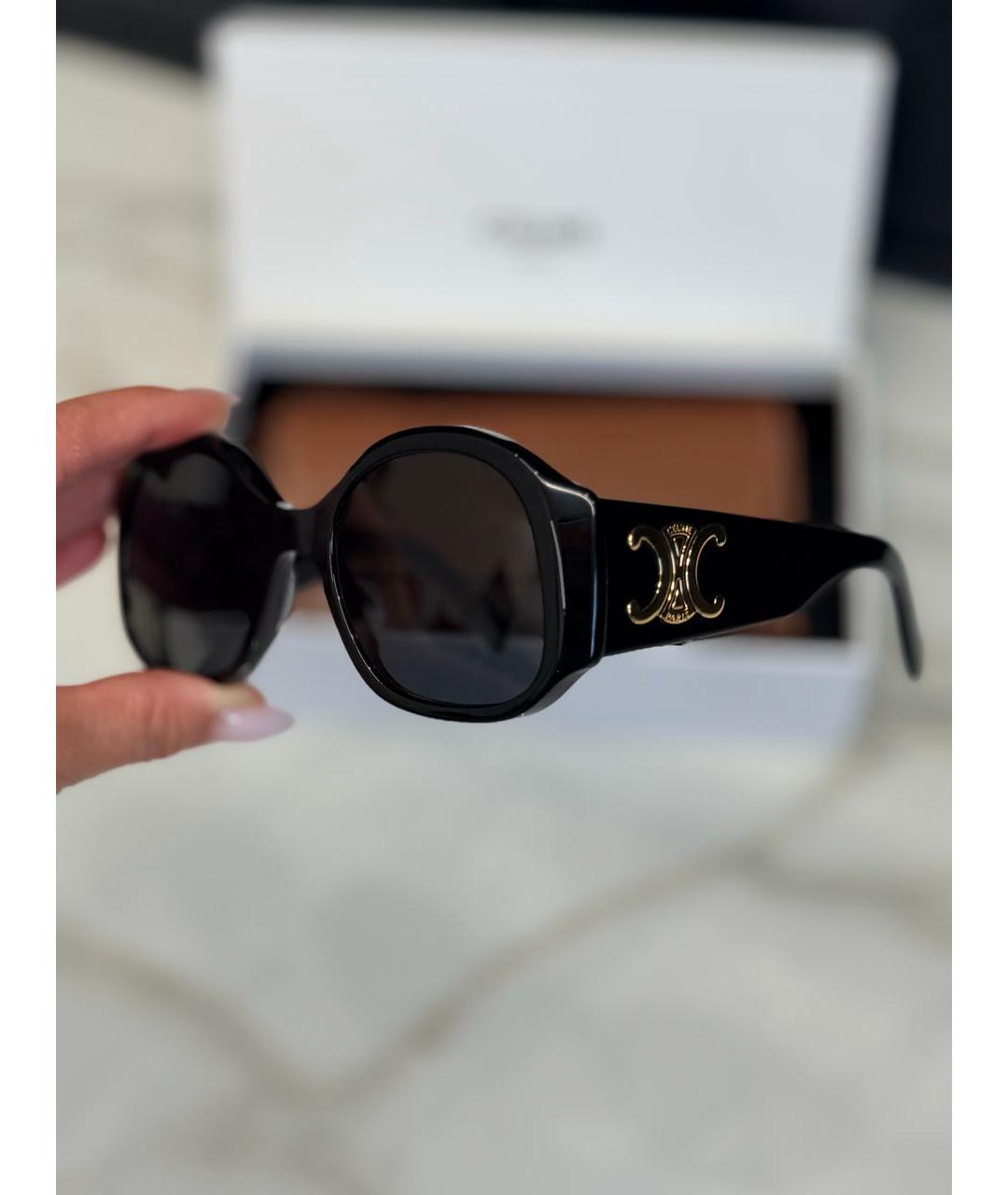 SAINT LAURENT Черные пластиковые солнцезащитные очки, фото 5