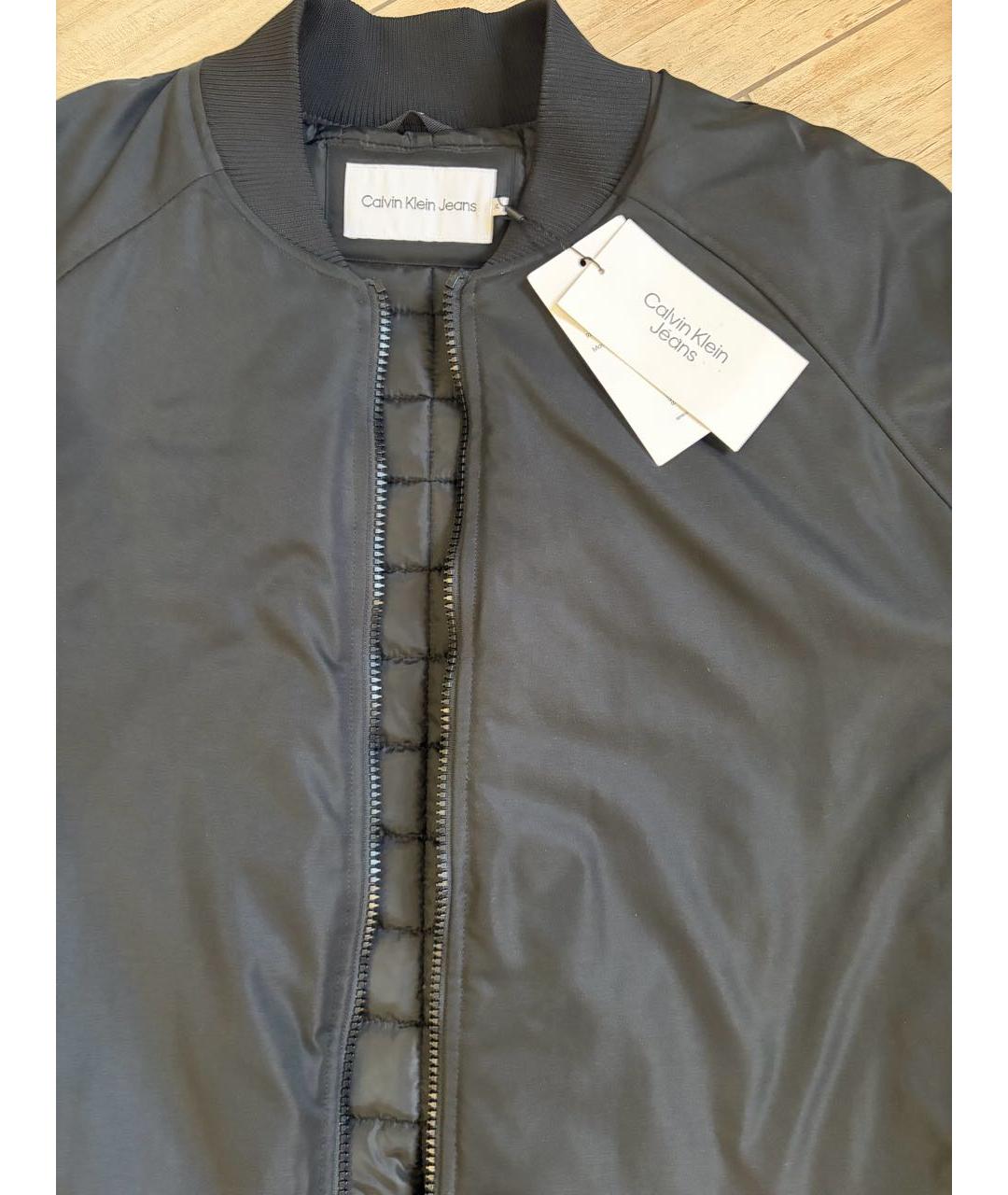 CALVIN KLEIN Черная полиэстеровая куртка, фото 4