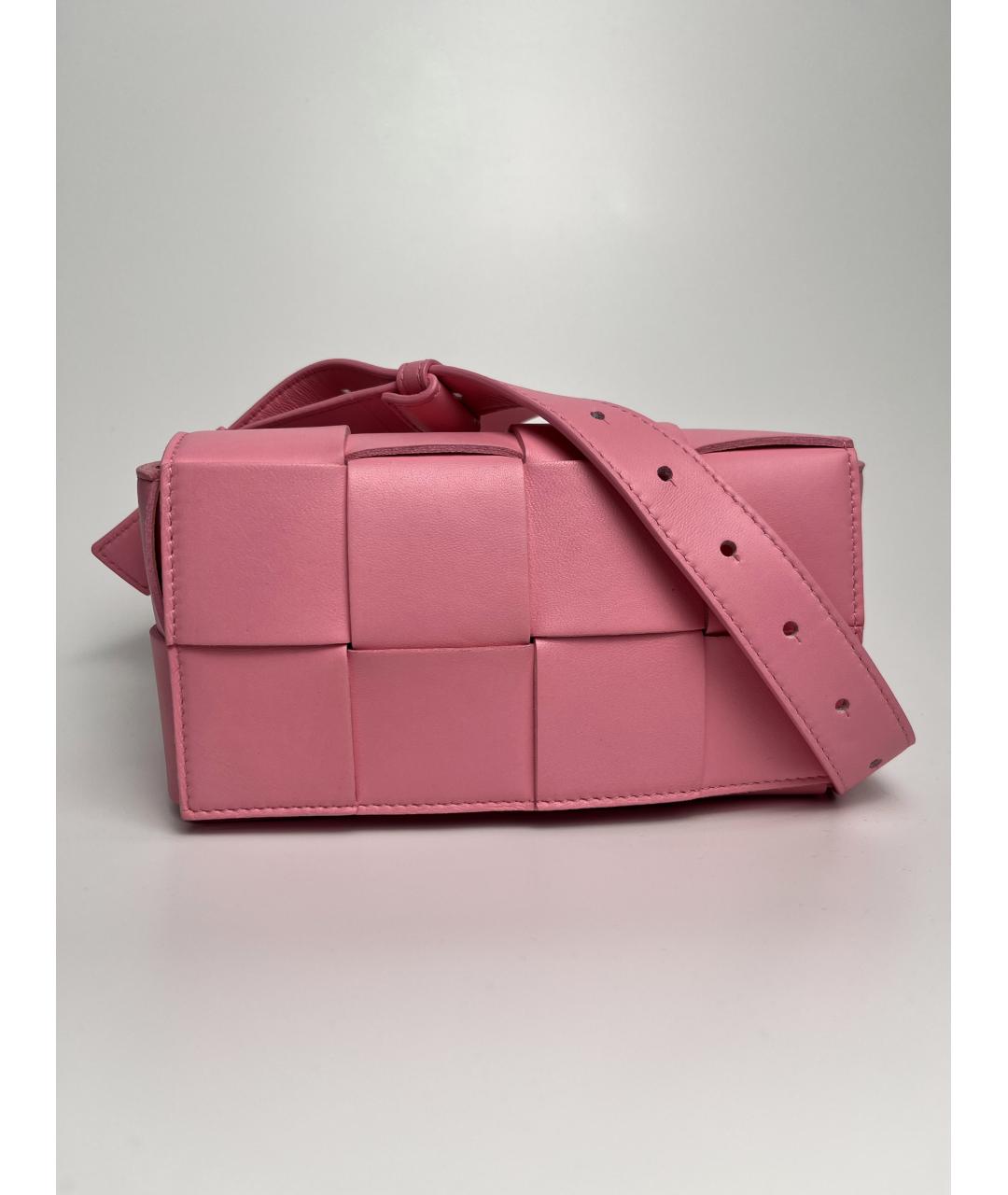 BOTTEGA VENETA Розовая кожаная поясная сумка, фото 4