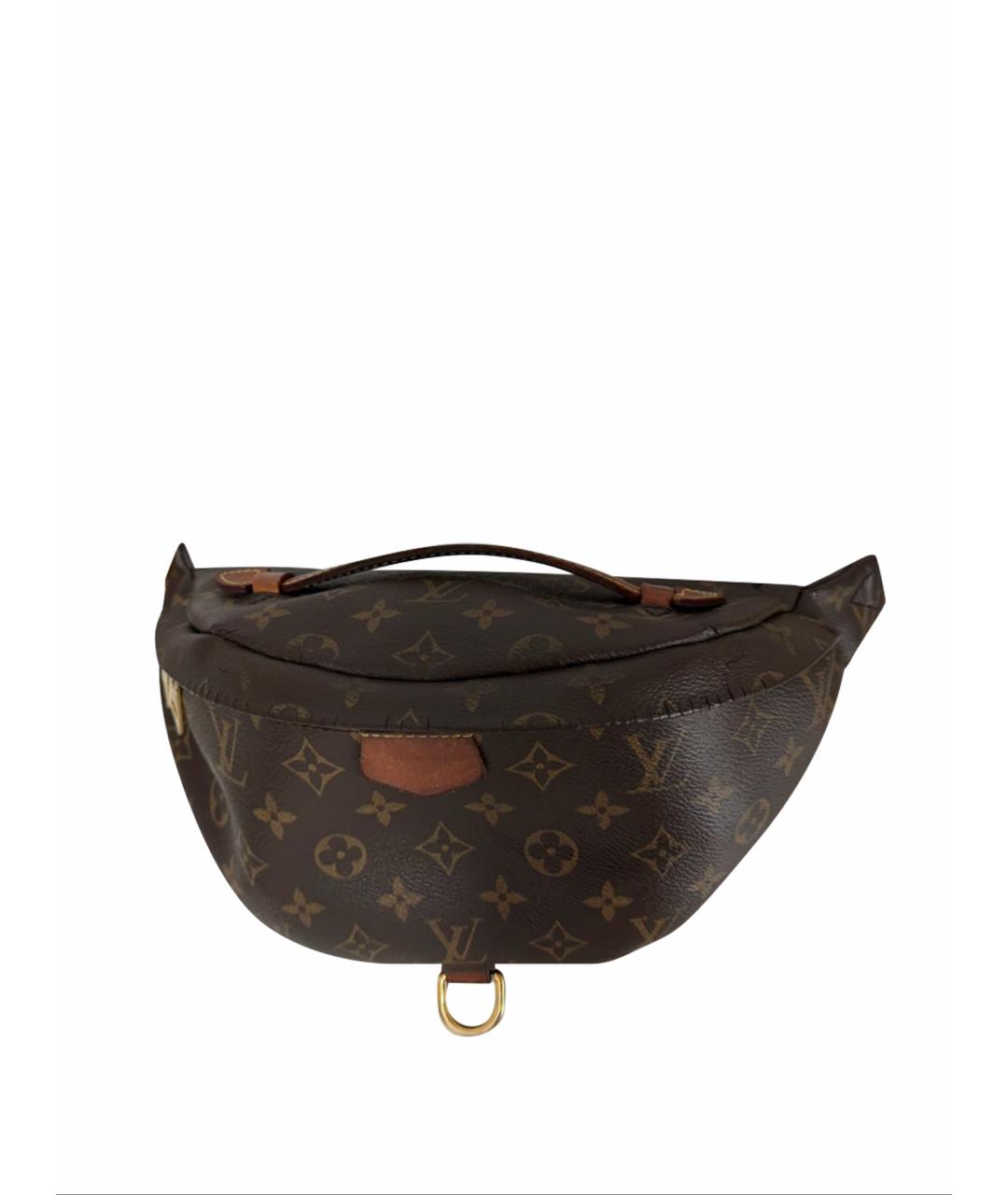 LOUIS VUITTON Коричневая кожаная сумка через плечо, фото 1
