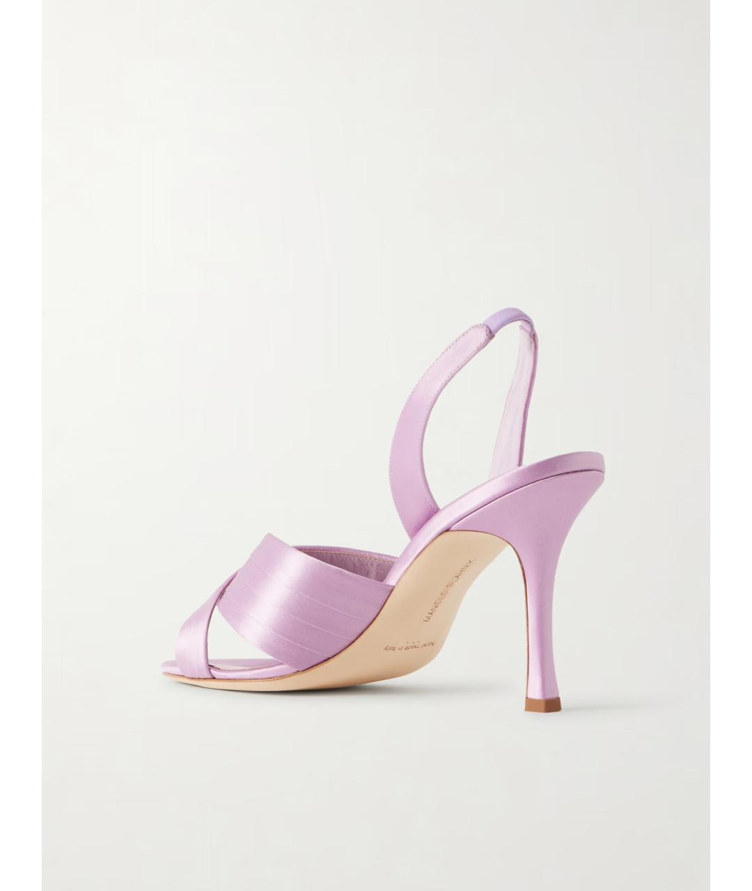MANOLO BLAHNIK Фиолетовые текстильные мюли, фото 5