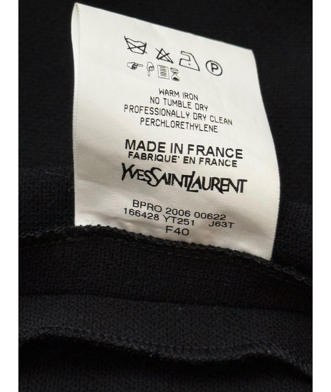 SAINT LAURENT Черная шерстяная юбка-шорты, фото 5