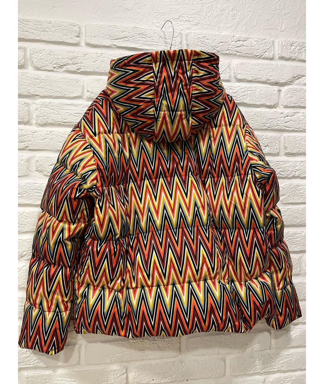 M MISSONI Оранжевый полиэстеровый пуховик, фото 2