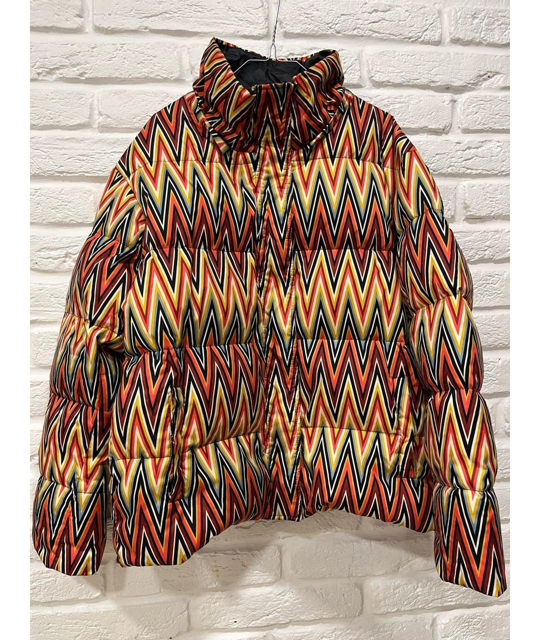 M MISSONI Оранжевый полиэстеровый пуховик, фото 3