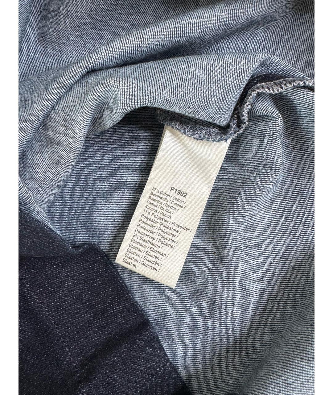 CALVIN KLEIN Темно-синяя хлопковая юбка мини, фото 3