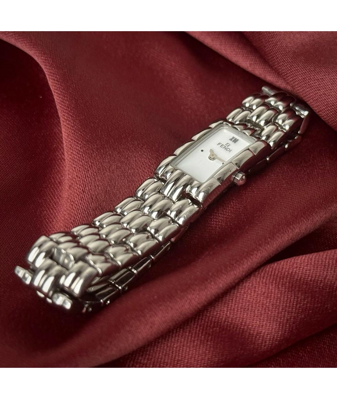 FENDI Серебряные стальные часы, фото 4
